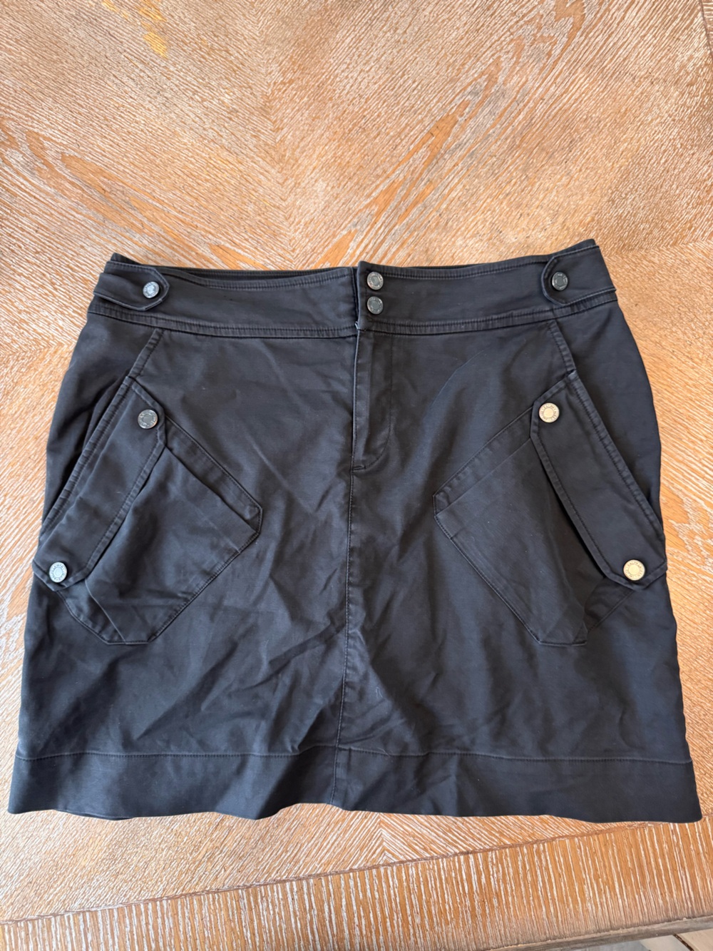 Lauren Ralph Lauren Black Skort Sz 8 Adjustable Waist 34” Length 17” Pockets